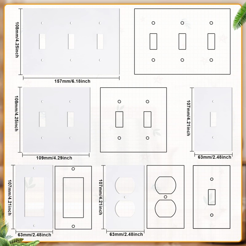 Tondiamo 28 Packs Outlet Insulation Pads Wall Plates Sealers for