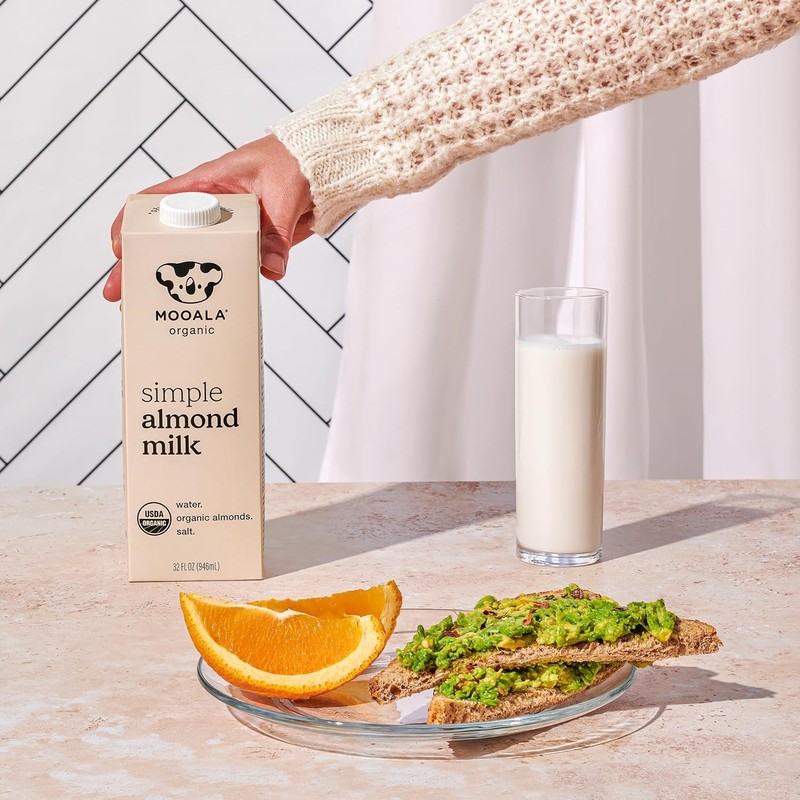 Mooala Organic Simple Almond Milk, 32oz - 3 Ingredient, Shelf