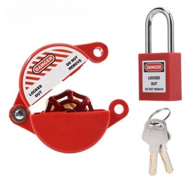 WIILDIS Gate Valve Lockout Device and Safety Padlock, Outdoor Faucet Lock for Outdoor Faucet Knob/Water Spigot/Propane Tank, Suited for 1 to 2-1/2 in Dia Valve Handles