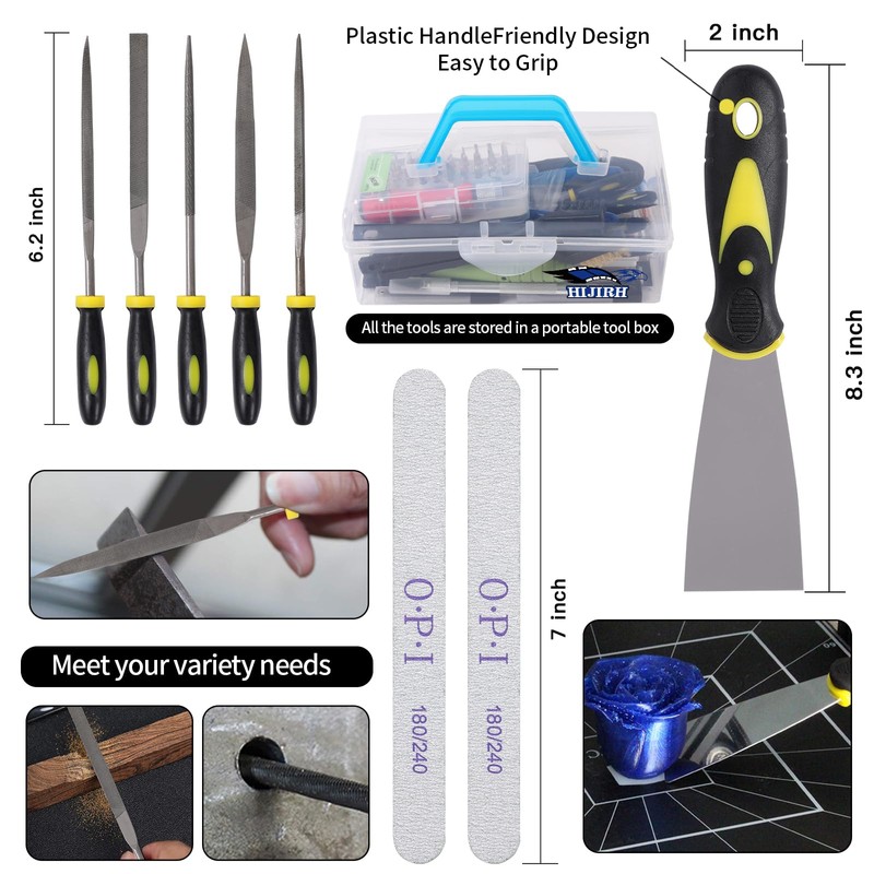 HIJIRH 165Pcs 3D Printing Tool Kit,3D Printer Toolset,3D Printer Accessory