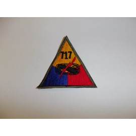 b2848 WW 2 US Army Armored Tank Battalion Triangle 717 patch Division Corps R24A