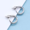 Aneneiceera Snake Earrings Tiny Snake Ear Cuff Silver Huggie Serpent