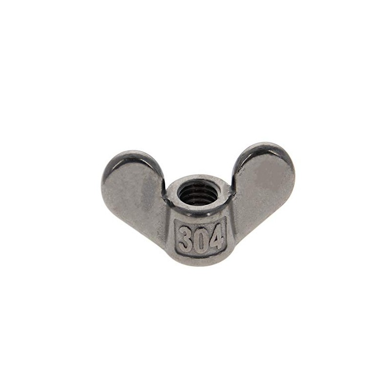 MroMax - 2 tuercas de mariposa M16 de acero inoxidable