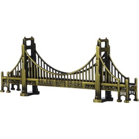 Beavorty Golden Gate Bridge Model 3D Metal Architecture Ornament World Landmark Building Tourist Souvenir Gifts for Bookshelf Desktop Decoration