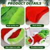 Christmas Dog Costume Furry Santa Outfit Red Green Hoodie Shirt