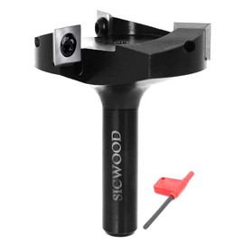 Slab Flattening Router Bits 1/2 Shank, 2-3/8”Cut Dia, 12*12*1.5mm Insert, CNC Spoilboard Surfacing Router Bits, Planing Router Bits, for Flycutter/ Slab Leveler/ Rabbeting