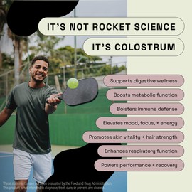 MOOVE Bovine Colostrum Capsules 1,000mg, Grass-Fed Dutch Cows, Immune & Gut Support, Natural Protein, Superfood Supplement for Vitality & Recovery, 60ct