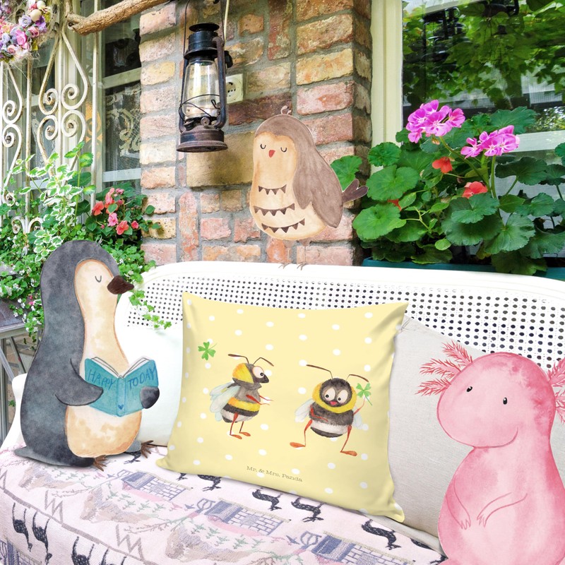 Mr. & Mrs. Panda Cushion Bumble Bee Clover Leaf Gift