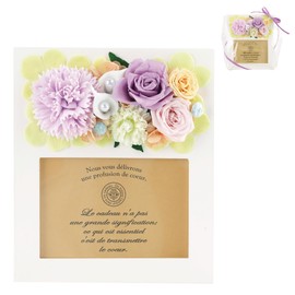 Flower Marika Preserved Flower Buddha Flower Pet Offering Flower Memorial Photo Frame Sympathy Flower Arrangement (Lavender)
