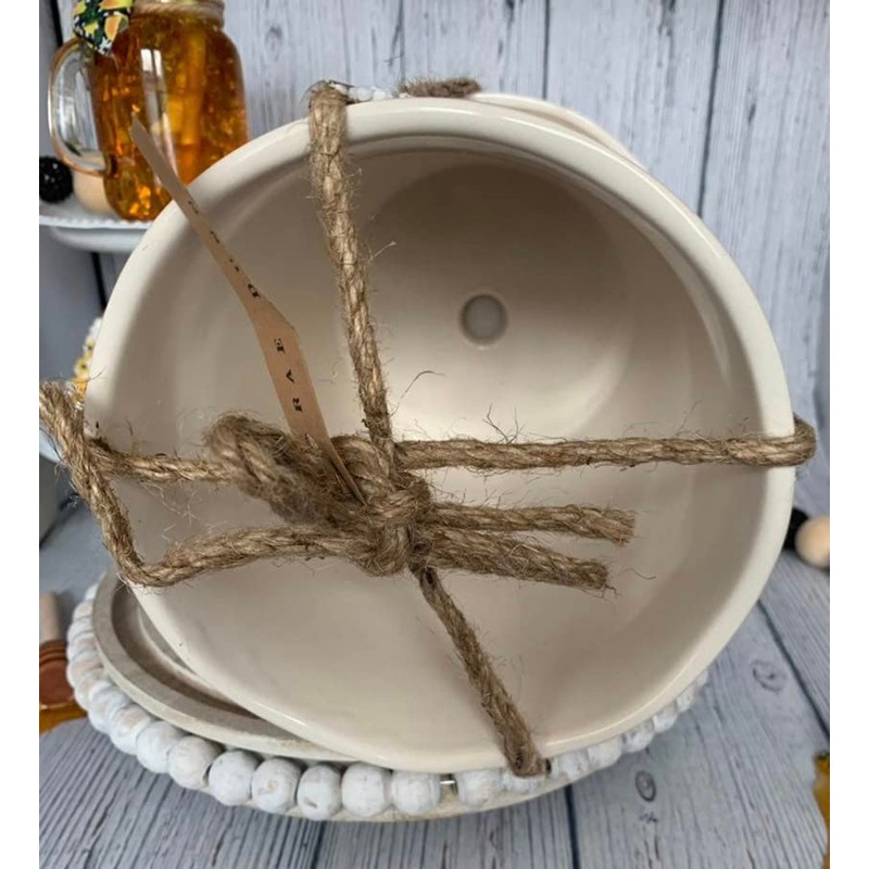 Rae Dunn Queen BEE Planter Large - Ceramic - 7