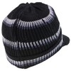 Armycrew Rasta Cotton Rib Knitted Beanie Visor - Black Grey