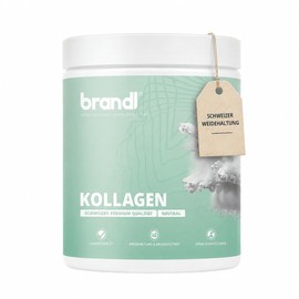 Collagen Powder for Joints, Knees & Skin from Swiss Pasture - Tasteless and Odourless & Independently Laboratory Tested - Peptides Type 1 & 3, Good Solubility, 555 g by brandl & COLLAswiss