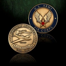 AIR CORPS P-51 MUSTANG 1939-1945 ARMY CHALLENGE COIN