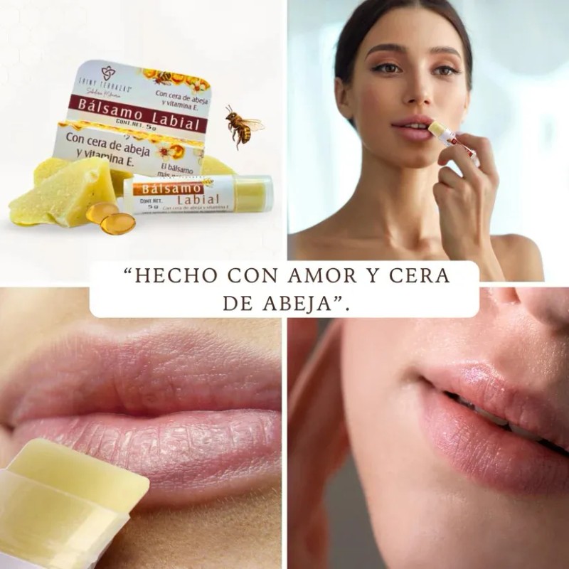 Bálsamo Labial Hidratante Con Cera Y Miel De Abeja 2