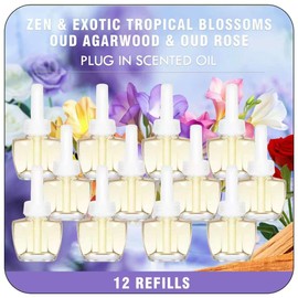 Plug In Refills Air Freshener -12 Pack for Home Bathroom & Patio