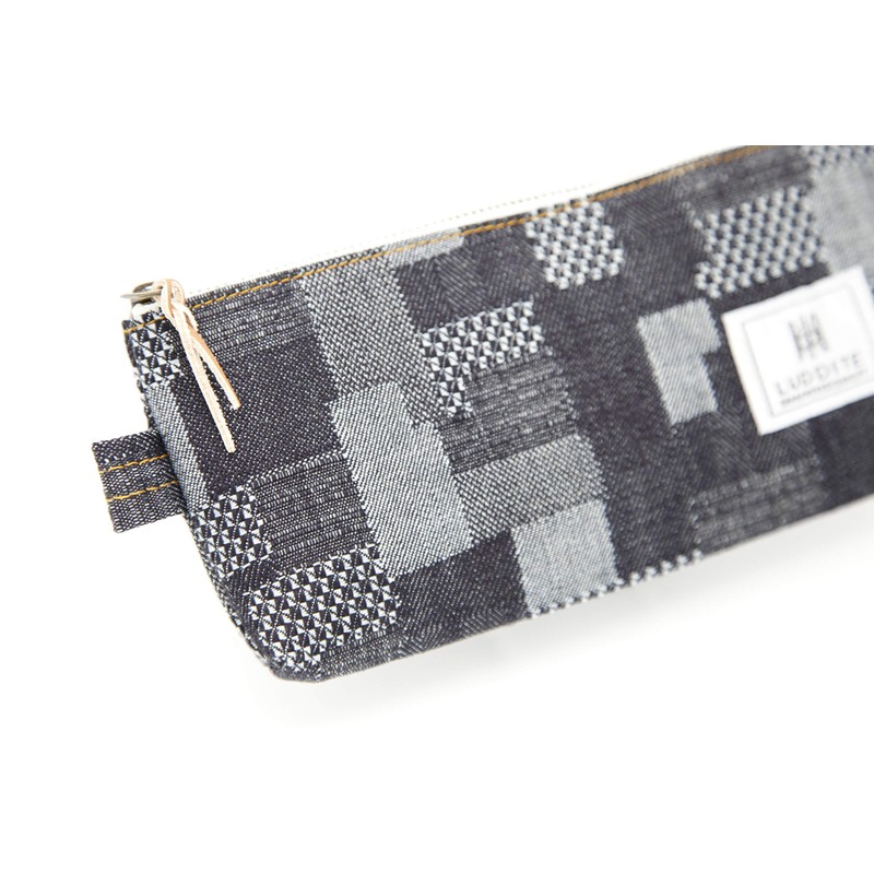 Radite LDD-GPN-101 Gusset Pencil Case, Jacquard Denim, Patchwork