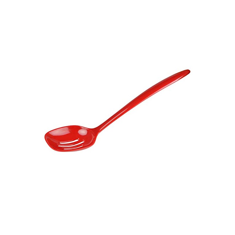 Gourmac Hutzler 12 Inch Melamine Slotted Spoon (Red)