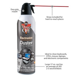 Dust-Off DPSJMB Disposable Compressed Gas Duster, 17 oz Can