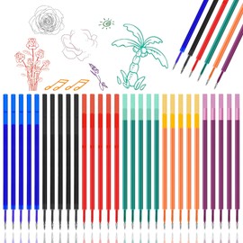 Pack of 30 Erasable Refills Compatible with Legami Pens, [5 Blue, 5 Black, 5 Red, 5 Turquoise, 5 Purple, 5 Orange] Refills Erasable for Legami Tier-Stfite