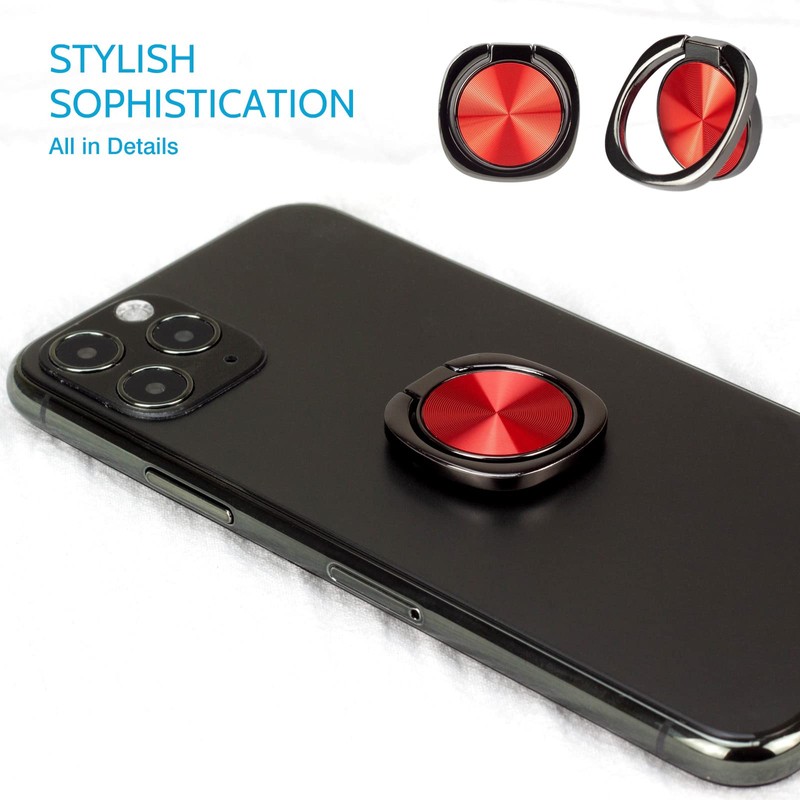 [2 Pack] Rounded CD Texture Cell Phone Ring Holder Stand,