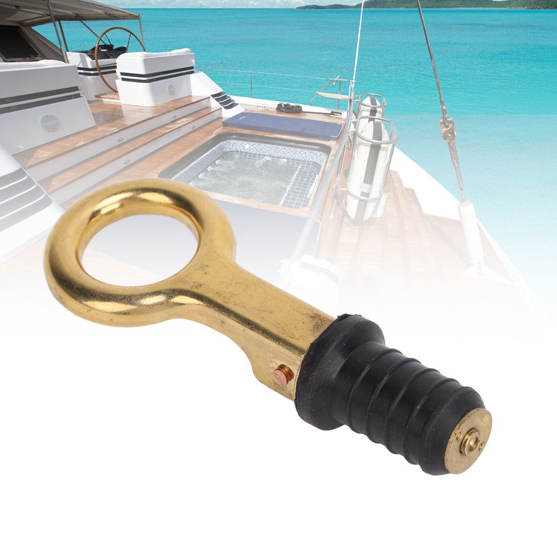 Snap Handle Drain Plug Rubber Brass Twist Design Long Lasting