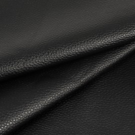 ZAIONE Black Faux Leather Sheets: 54"x36" Pebbled PU Leatherette Upholstery Fabric Synthetic by The Yard for DIY Crafts