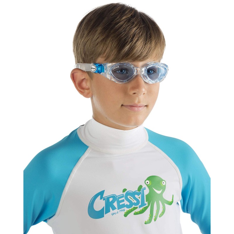 Cressi Boy's Octopus Long Rash Guard - Blue, 6 Years