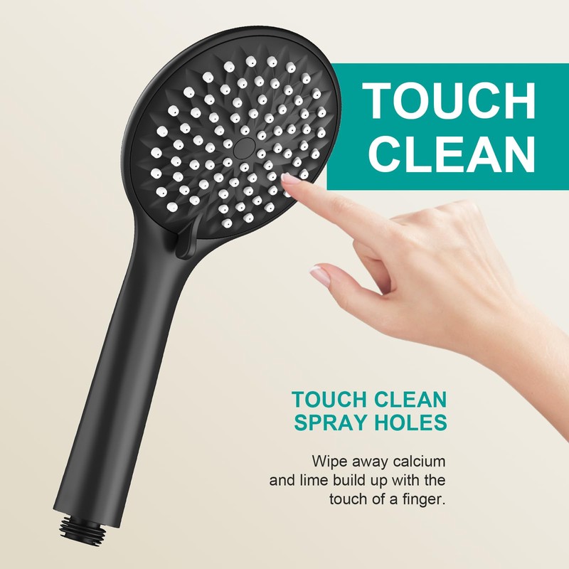 AULEEND Shower Slide Bar Handheld Shower Head with Hose, 5-Function