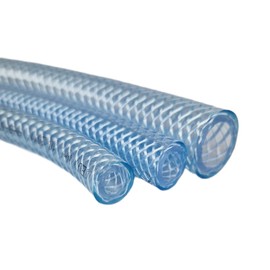 Fittingstore - Sold by the Metre - PVC Hose with Fabric Insert - Food Grade, Drinking Water, Compressed Air Hose, Water Hose (Transparent / 13.2 x 19.8 mm)