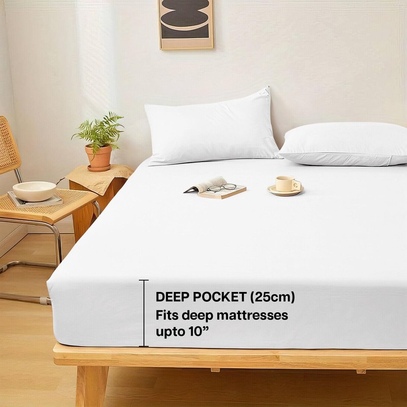 Microfibre Fitted Sheets Luxurious Easy Care Super Soft All Year