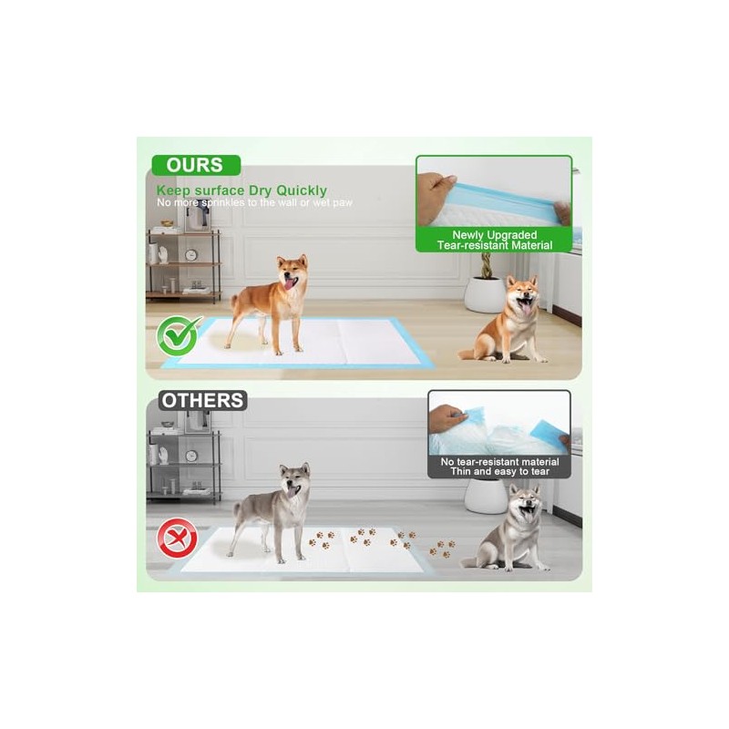 Pee Pads for Dogs & Cats, Extra Large 36"X51", 40