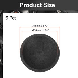 QUARKZMAN Pack of 6 Speaker Dust Caps, 45 mm / 1.8 Inch Outer Diameter, Dome Paper Cap, Subwoofer Coil Cover Caps for Speakers, Decoration, Accessories, Repair