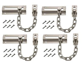 4PCS Handy Home Safety Burglarproof Door Chain Guard Security Lock Cabinet Latches Steel Chain Type