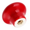 SINJEUN 32 Pack Red Ceramic Cabinet Knobs, 1.25x0.9 Inch Round