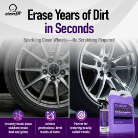 Nanoskin SPEEDY BRITE Pro Grade Wheel & Tire Acid Cleaner, 5 gallons - Chrome & Coated Wheel Safe, Cleaning with Organic Acid | Removes Brake Dust & Road Grime for Auto Detailing, Body Shop Safe