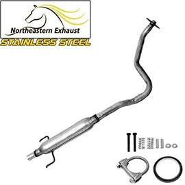 Stainless Steel Exhaust Resonator Pipe Compatible 2004-2009 Prius 1.5L