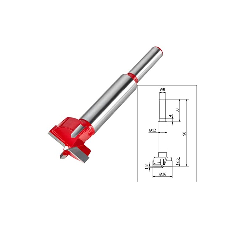 SOTECH Precision Pot Drill Diameter 26 mm x 90 mm