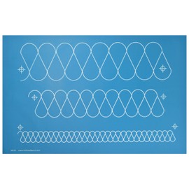 Full Line Stencil - Ribbon Candy Border Stencil - Continuous Line Template for Free Motion, Domestic Machine, Hand Quilting, Long-Arm Quilting (30733)