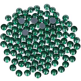 1500pcs SS20 Hot Fix Glass Flatback Rhinestones Bulk Round Crystal Gems Rhinestones for Crafts Art Clothes Shoes(Emerald)
