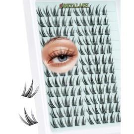 Manga Lashes Cluster Anime Lashes Cat Eye Cluster Lashes C Curl Individual Eyelashes Wispy 120pcs Natural Eyelash Clusters 6-12mm Spiky DIY Eyelash Extensions by Obeyalash(Zk33)