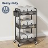 YASONIC 3 Tier Rolling Cart – Metal Utility Storage Cart