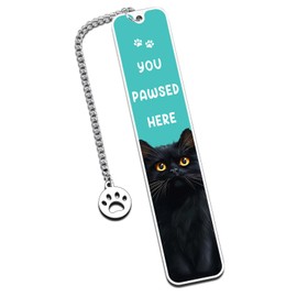 Mothers Day Cat Mom Gifts, Black Cat Bookmark, Cats Bookmark for Women Men Reader, CAT Lover Gifts for Women Men Kids Girls Boys, Birthday Gift for Cats Lovers, Book Accessories for Reading Lovers