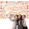 Groovy Party Backdrop Banner Hippie Birthday Two Groovy Party Decoration