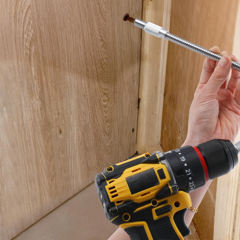 2PCS Flexible Drill Bit Extension Set, Universal Extension for Drills,