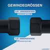 LAXARA DVGW Premium Coloured Flex Hose Black and White 3/8