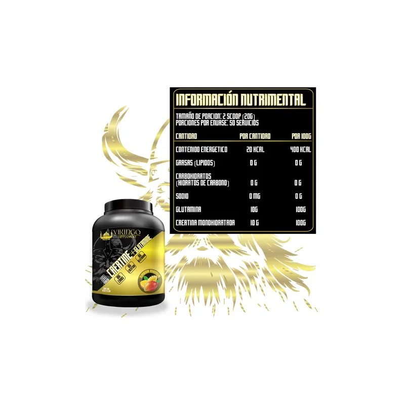 Creatina + Glutamina 1kg Vikingo Varios Sabores