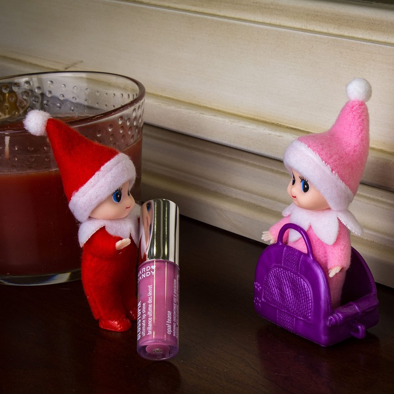 LitoMagic Christmas Baby Elf Doll in Pink Jumpsuit