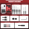 15PCS Countersink Drill Bit Set, Adjustable Tapered Counter Sink Drill