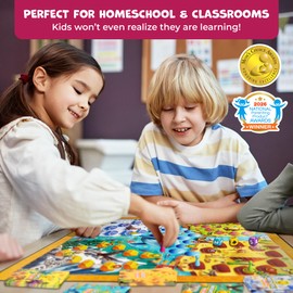 Number Hunter Math Board Game – Addition & Subtraction Adventure for Kids Ages 4-8 – Fun Educational STEM Game for Kindergarten, 1st-3rd Grade, Homeschool & Family Game Night