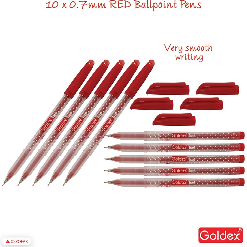 Goldex 10 x 0.7mm Ball Pens Cotton Doll Ball Point